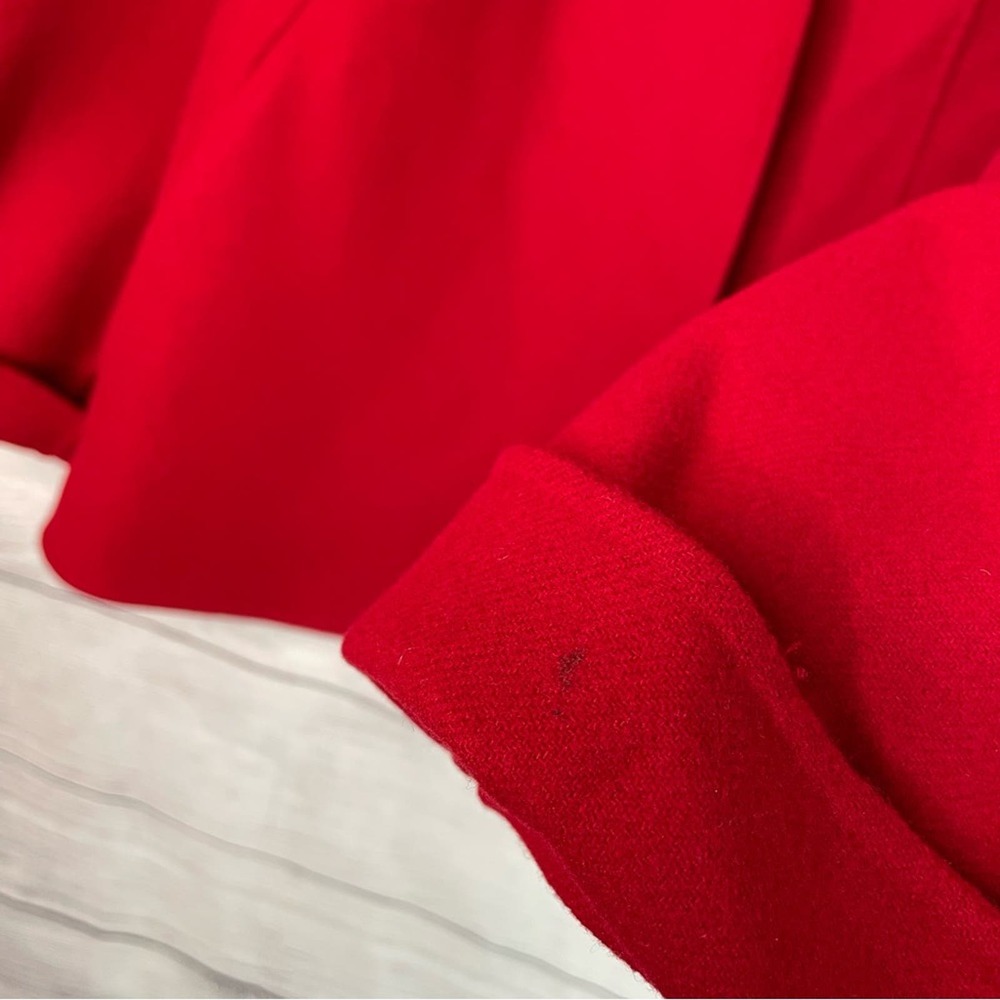 Talbots 100% Wool Red Open Front Jacket 12p * - image 8